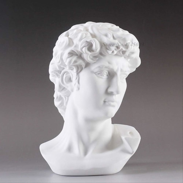Grekisk mytologi David huvud byst staty mini Europa Michelangelo H