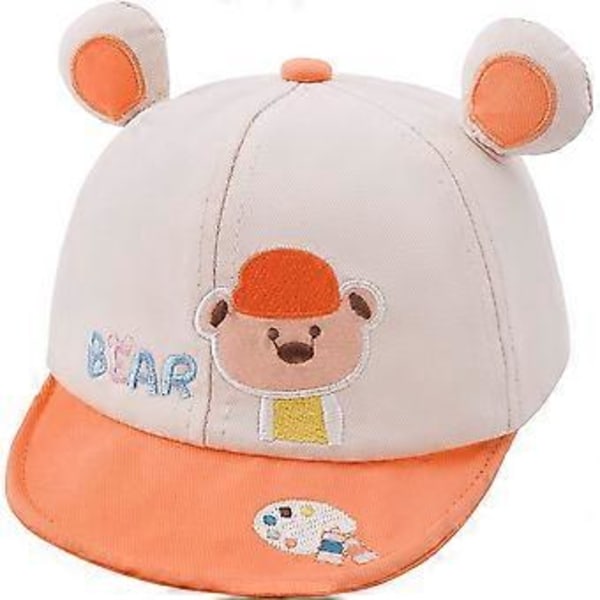 Baby sød baseballkasket bomuld baby blød hat solskærm baseballkasket (orange)