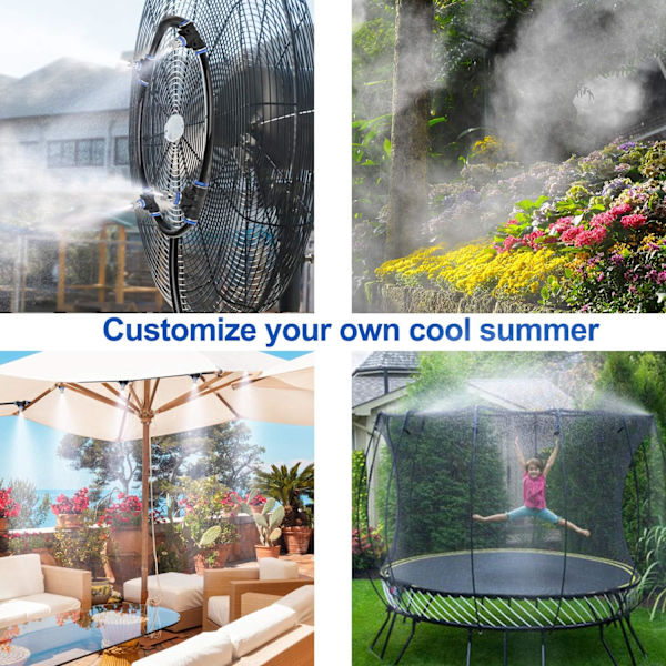 Patio Misting Micro Flow Drip Irrigation Kit med (8M) Garden Mis