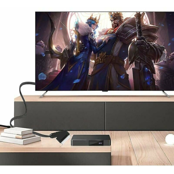 Scart till Hdmi-omvandlare Video Audio Adapter för Hdtv/dvd/set top