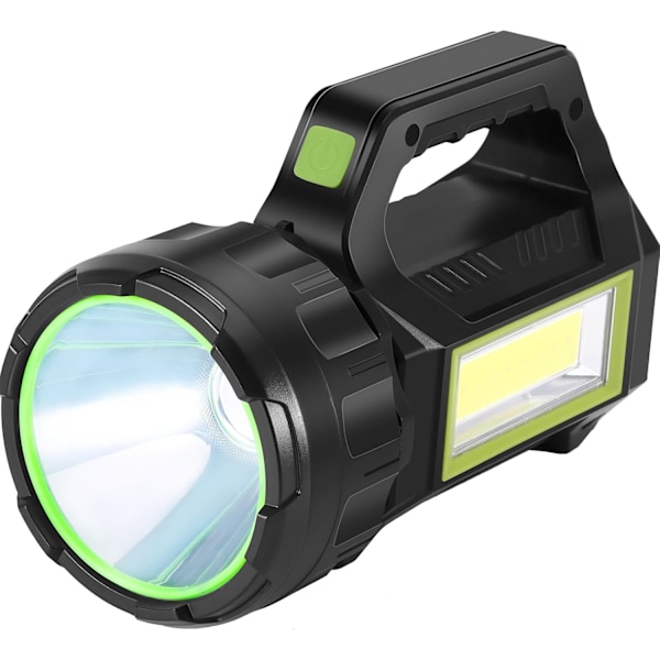 Ficklampa LED Super Ljus Ficklampa Sol- och USB-Laddningsbar LED-Söklampa 7 Belysningslägen