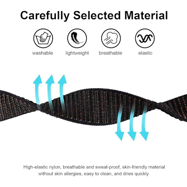 Rem för Apple AirTag-fodral, handledsband med Air Tag-tillbehörshållare, Anti-Lost Kids GPS-spårare för småbarn flickor pojkar seniorer, mjukt andningsbart nylonarmband, 170 mm (svart)