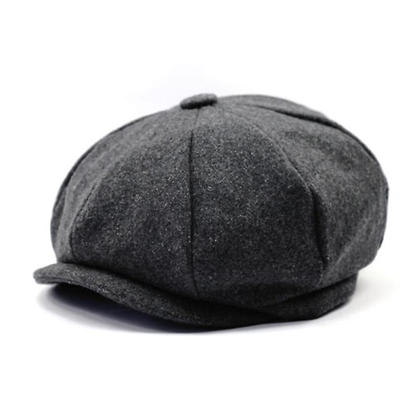 Herr Platt Mössa Newsboy Cap Tweed Cabbie Peaky Blinders Baker Boy Hat Deep Grey