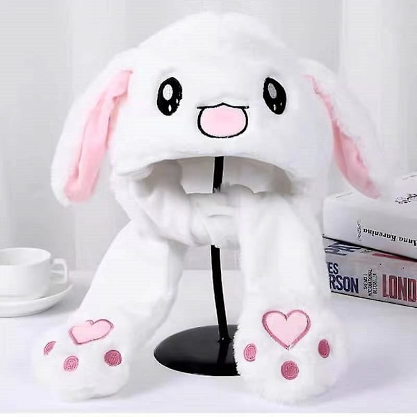 Hauska kanihattu liikkuva hyppäävä hattu pehmohattu cosplay joulujuhlapyhähattu