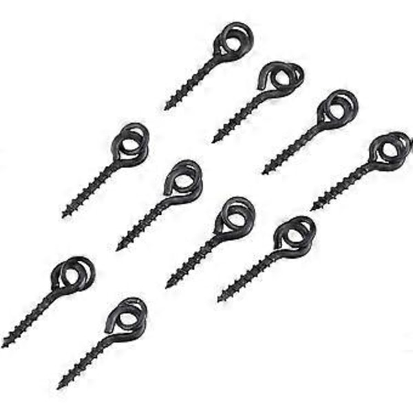 Fiskekrogsskruer, Professionelle Pop Up Pegs Agn Skruer Med Link Loop Terminal Fiskegrej Fisketilbehør (10 stk, Sort)