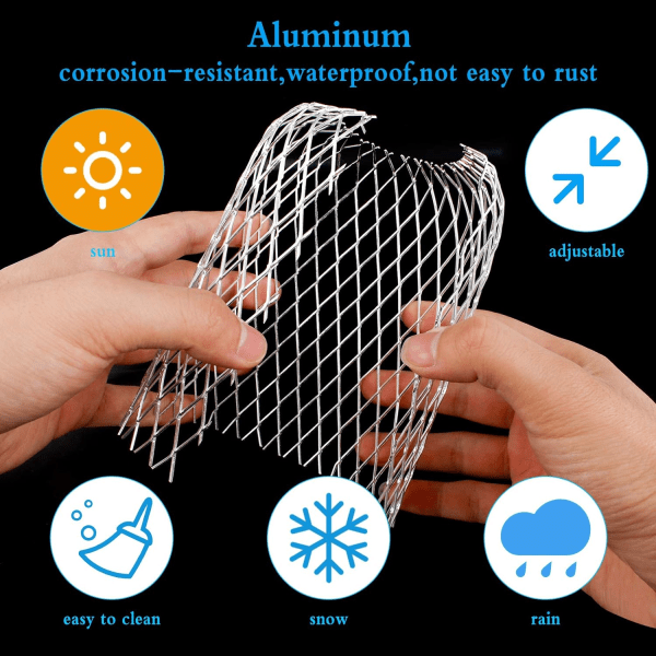 5-pack Aluminium Rännskydd Filter Ränna Rännskydd Nedfall