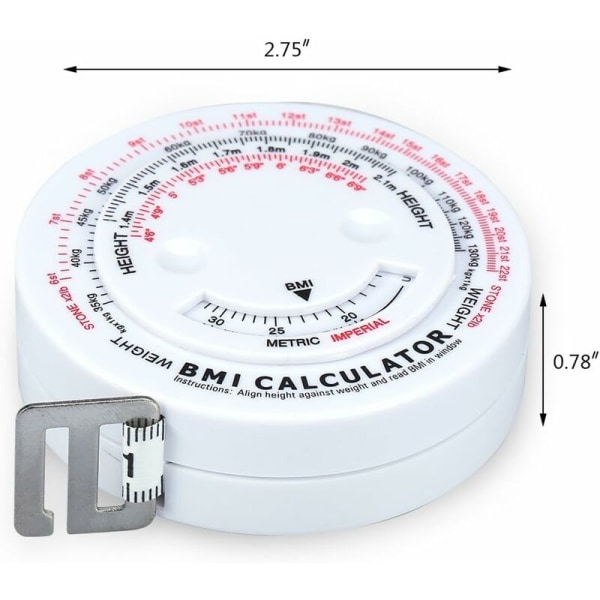 Kehonmittanauha, kauneuskehon rasvatestaaja massaindeksi pyöreä rasva