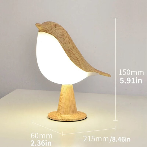 LED-koristevalo Makuuhuone Lintu Sänky Yövalo Ladattava