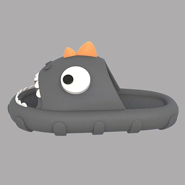 Cartoon Shark Sandaler, Småbarns Slide Sandaler, Barn Sommar Slip On Sandaler, Strand Pool Halkskydd Vattenskor, Inomhus Utomhus Lätta Toffelsandaler (13, 5-14 år gamla)