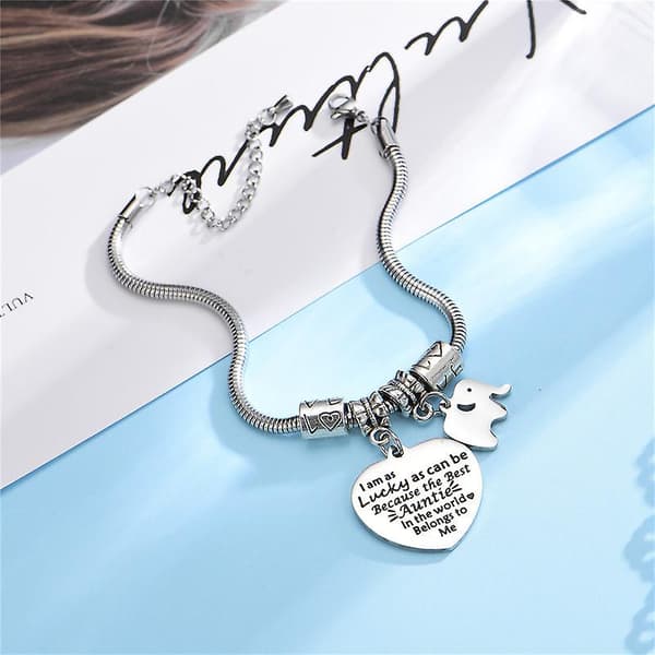 Armband Silver Hänge Orm Armband För Kvinnor Dam Flicka Present