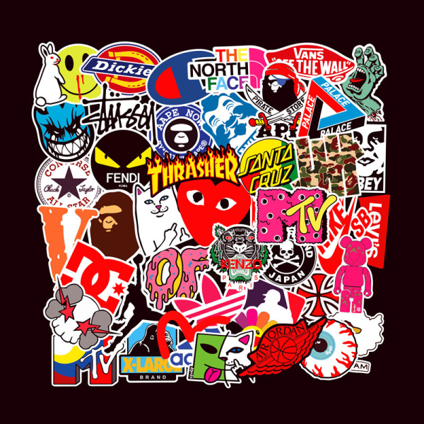 Cool Brand Stickers 101 Pack Dekaler för Laptop Dator Skateboard