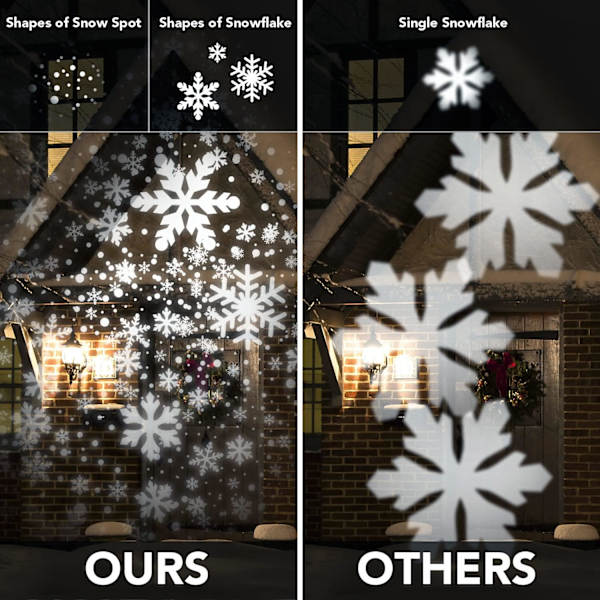 Jul Snöflinga Projektor Ljus Utomhus, Lasama Highlight Le