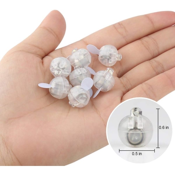 100 stk. Ball Mini Round LED Ballonglys, For Papirlykt Ball