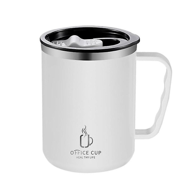 Rostfritt stål kaffekopp mugg med lock isolerad kaffemugg dubbelväggig