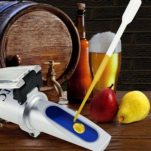 Vört Specifik Vikt Refraktometer ATC Brix för Öl, Vin och Juice 1,000