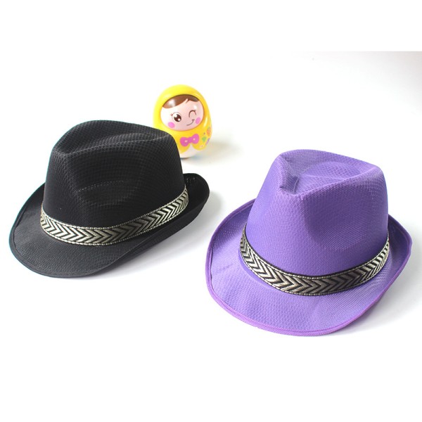 Deux chapeaux d'été pour adultes (noir et violet)