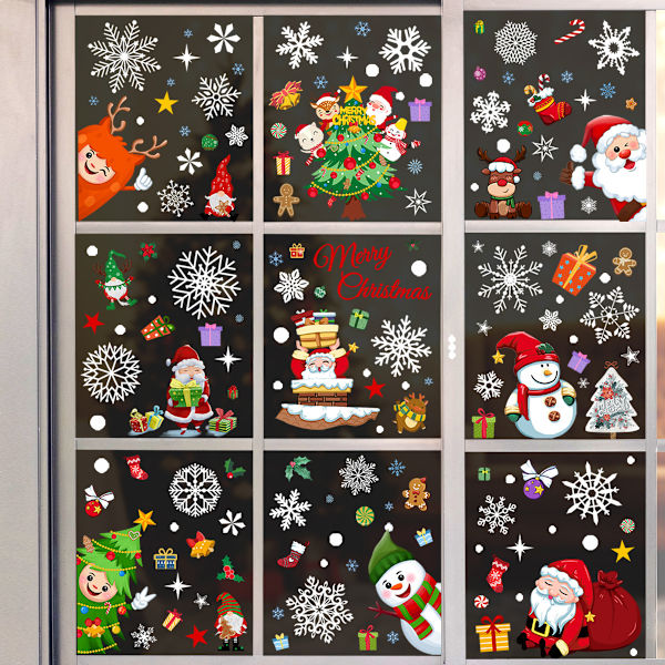 Snögubbe Julgran Julväggdekal Statisk Gl