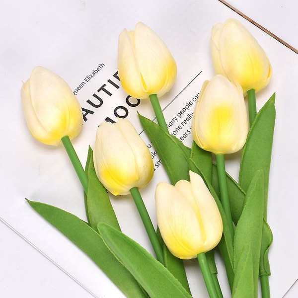 10 st konstgjorda blommor falska blomma tulpan latex material Real touch för bröllopsrum Hem Hotell festdekoration och gör-det-själv-dekor (10 st 20)