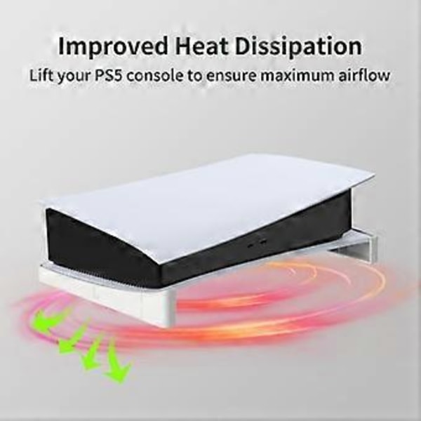 Horisontellt Ställ för Playstation 5 Konsol Uppgraderat Skrivbordsställ med 4-Portars USB-Hubb 02 For Consoles