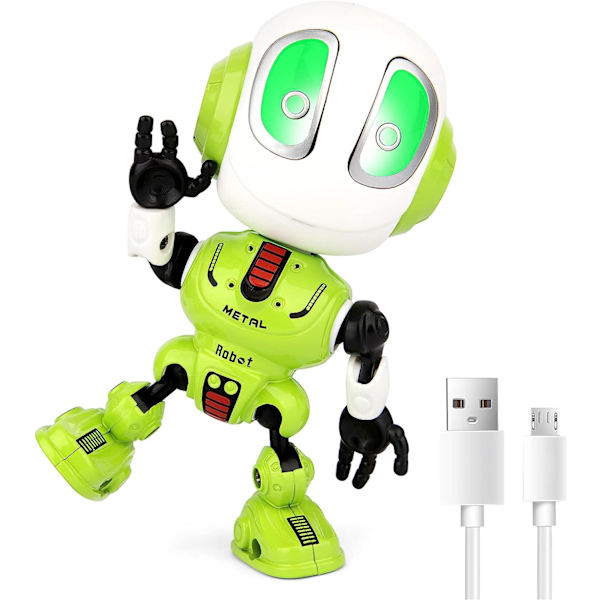 Metallpratende robotleker med Waht You Say Repeats, Rechargeab