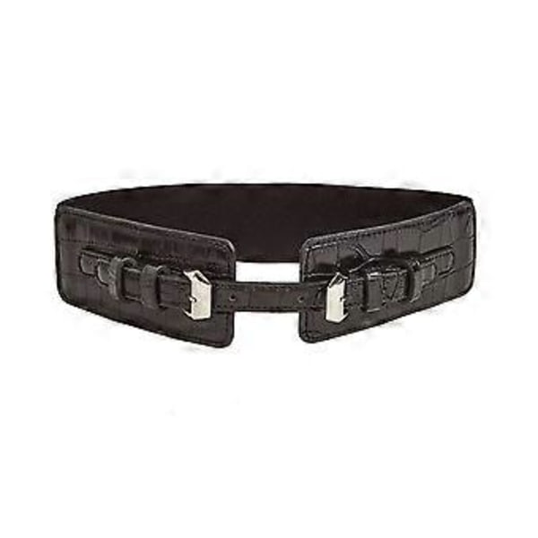 Elegant dobbeltspænde taljetræner kvinder cinch bælte kropsformer Girdle Trimmer Extender Streetwear taljedekorationer sort