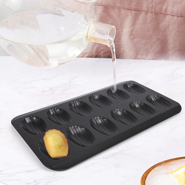 2-pack Non-stick Madeleine-form, bakform 12 med skalformade kakor B