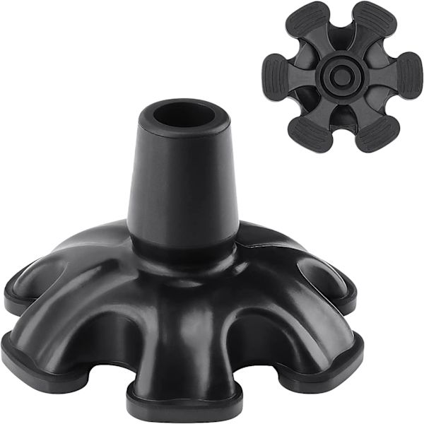 Stokkespids med 6 takker, skridsikker 6 gummiholder fritstående rep