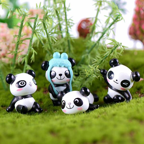 Panda-nukke, Mini Panda -lelu, Panda-kakkukoristeet, Söpö Panda-syntymäpäivä