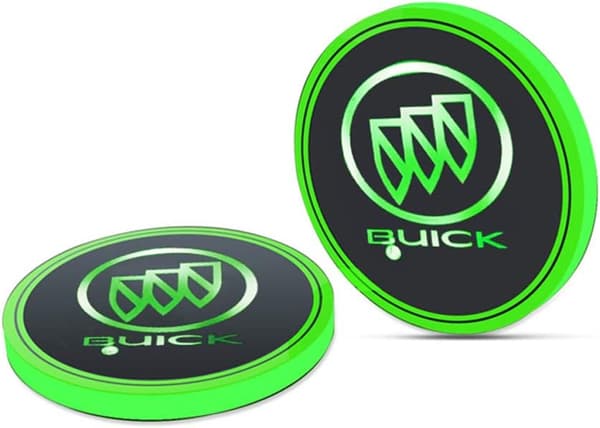 2 stk. LED bilkopholderlys til Buick, 7 farver skiftende USB C