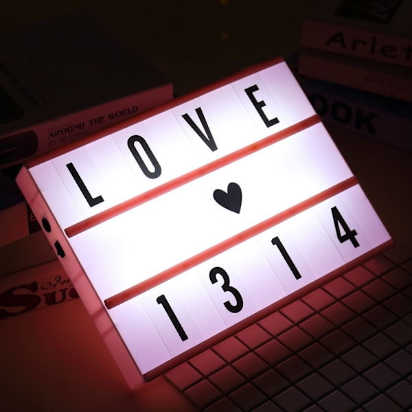 Pink Light Box med, Message Light Box Ideal Dekoration Hjem Bedr