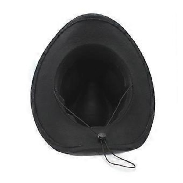 Läntinen Cowboy-hattu Muoti Fedora roolileikkeihin Juhlava Cosplay-lahja Esiintymiseen (Musta)