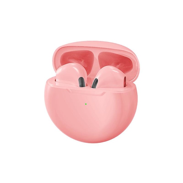 Trådlösa Bluetooth 5.0 Hörlurar Hörlurar Öronsnäckor Pro6 In-ear Headset Rosa