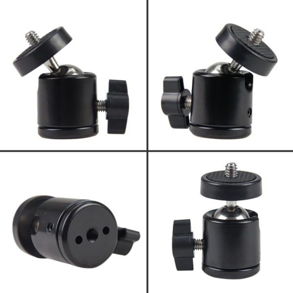 Mini kulled 2-pack kulledfäste med avtagbar 1/4\" blixtskoadapter