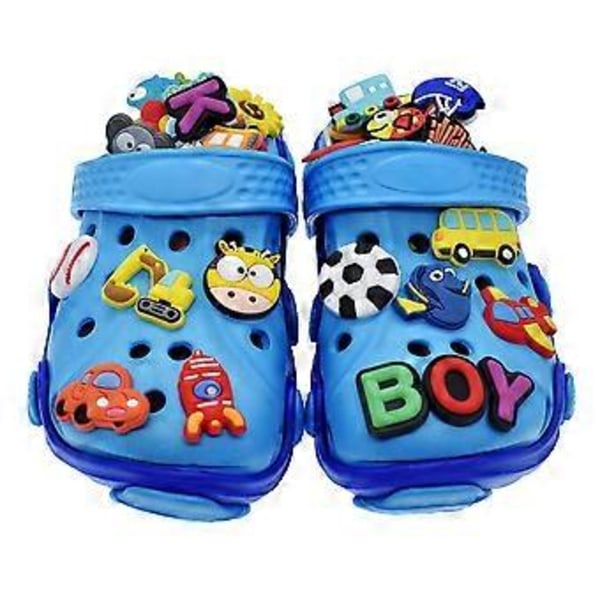 100 stycken skosmycken, PVC-tecknade skoberlocker skoberlocker för Croc-skor, berlocker för Crocs-skor, födelsedagspresent
