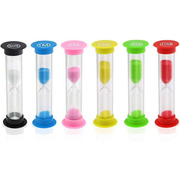 Sand Timer，6 stk. Farverige Timeglas Sandglas Sandur Timere Se