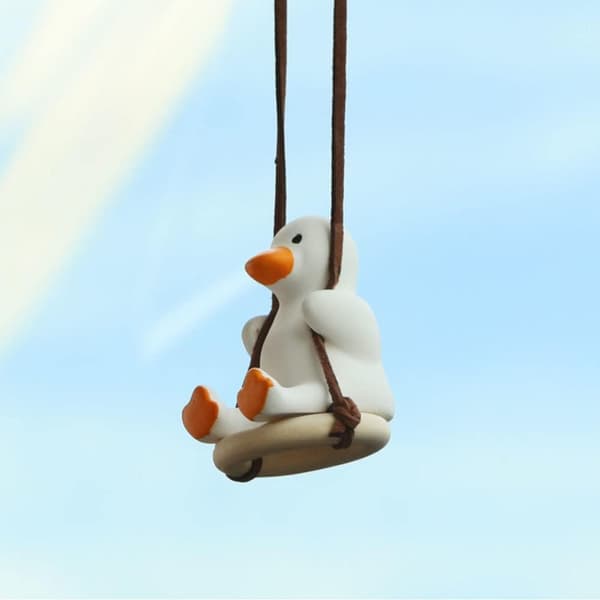 2 kpl Super Cute Swing Duck Hanging Mirror Car Interior Accessorie