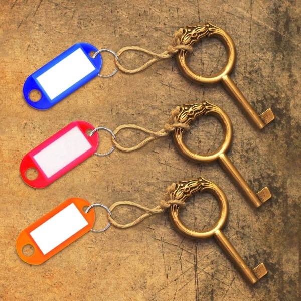 40 st Reseplastbagage nyckelbricka med nyckelringar ID-bricka