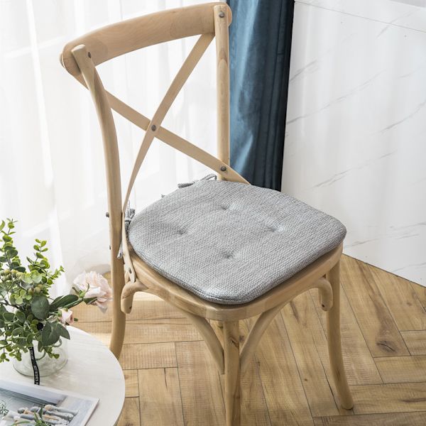 Ljusgrå halkfri sittdyna, trädgårdsstolsdyna, 39*40cm