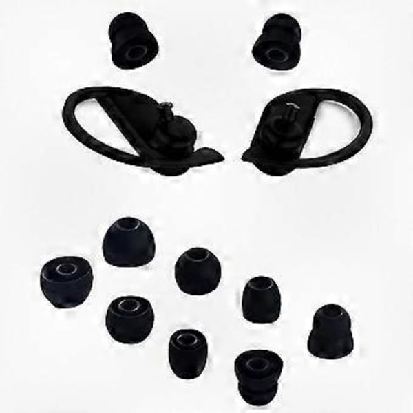 4 par bløde silikone ørepropper til udskiftning af ørepropper, kompatible med Powerbeats Pro Black