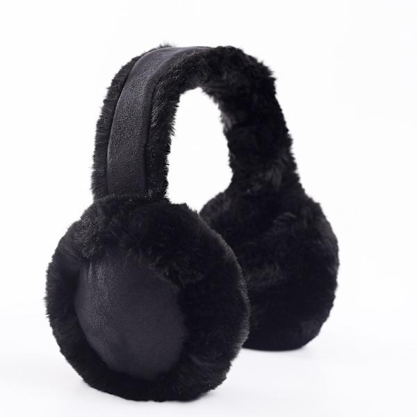 Sort efterår vinter unisex søde ørevarmer varm plys one piece ge