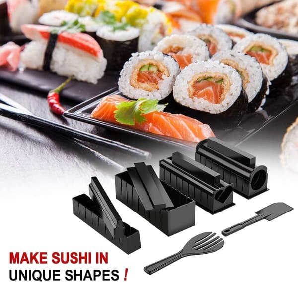 [Forbedret versjon] Sushi Maker Kit 10 deler, apparater og former