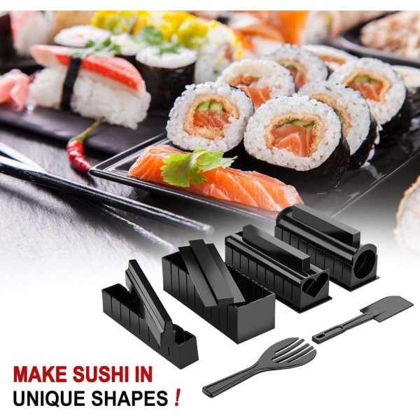 [Parannettu versio] Sushi Maker Kit 10 osaa, Laiteet ja muotit