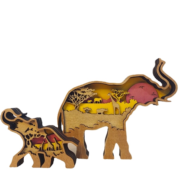 Skovdyr Træ Hjem Indretning Nordamerikansk Multilayer Elefant