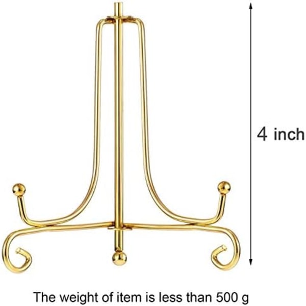 Tum (Guld) 4 Stycken Järndisplayställ  Järnstaffli Plakettdisplayställ  Fotohållare för Heminredning