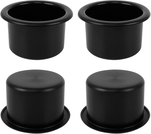 4 stk Plastkoppholder, Drikkkoppholder Universal Svart Kopphol