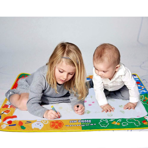 Vattenritningsmatta 70*100cm - Vattenklottermatta 3 pennor Ritning Målarleksak Perfekta pedagogiska leksaker för barn