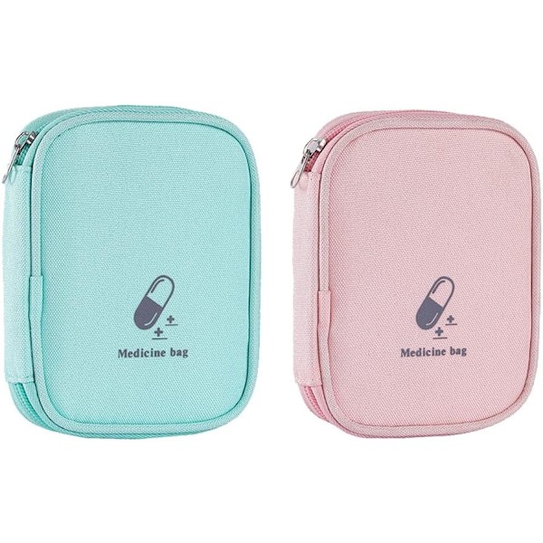 2-pack medicinväska, bärbar första hjälpen-kit, tom första hjälpen-kit,