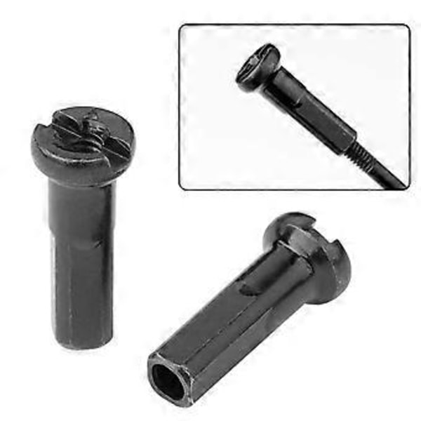 50 stk. egerkapsler til mountainbikes, hjuleger-nippeldekorationer til racercykler 14G 12G 13G Cykeleger-nippel 50 stk. 12G sort 13 mm 50pc 12G black 13mm