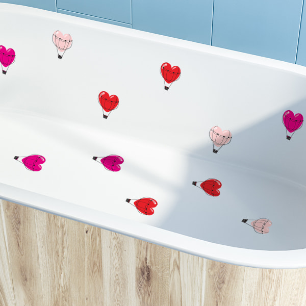 6 stk romantisk kærlighed vandtæt selvklæbende wallsticker 15x20cm