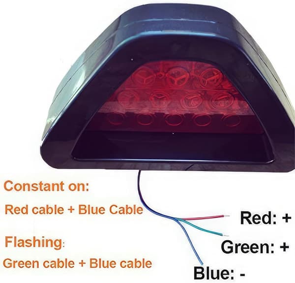 Bilens bagerste bremselys 12V Universal 12 LED Tredje stoplys Strobe